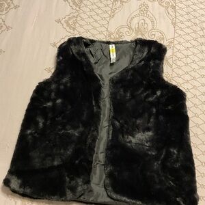 Epic Threads Charcoal Faux Fur Vest